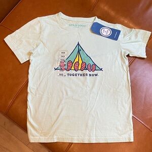 Life Is Good Kids' Mint Tee with Camping Graphic